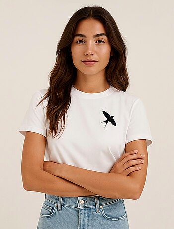T-shirt Femme - NIGHT SWALLOW CŒUR