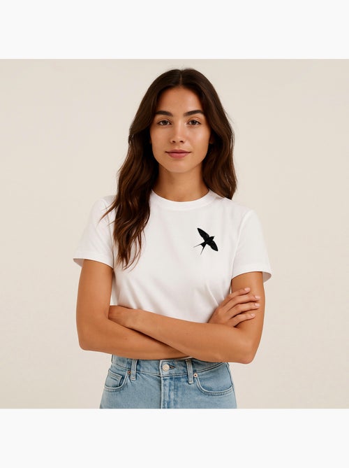 T-shirt Femme - NIGHT SWALLOW CŒUR - Kiabi