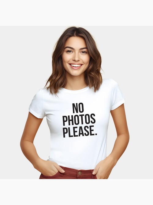 T-shirt Femme - NO PHOTOS PLEASE - Kiabi