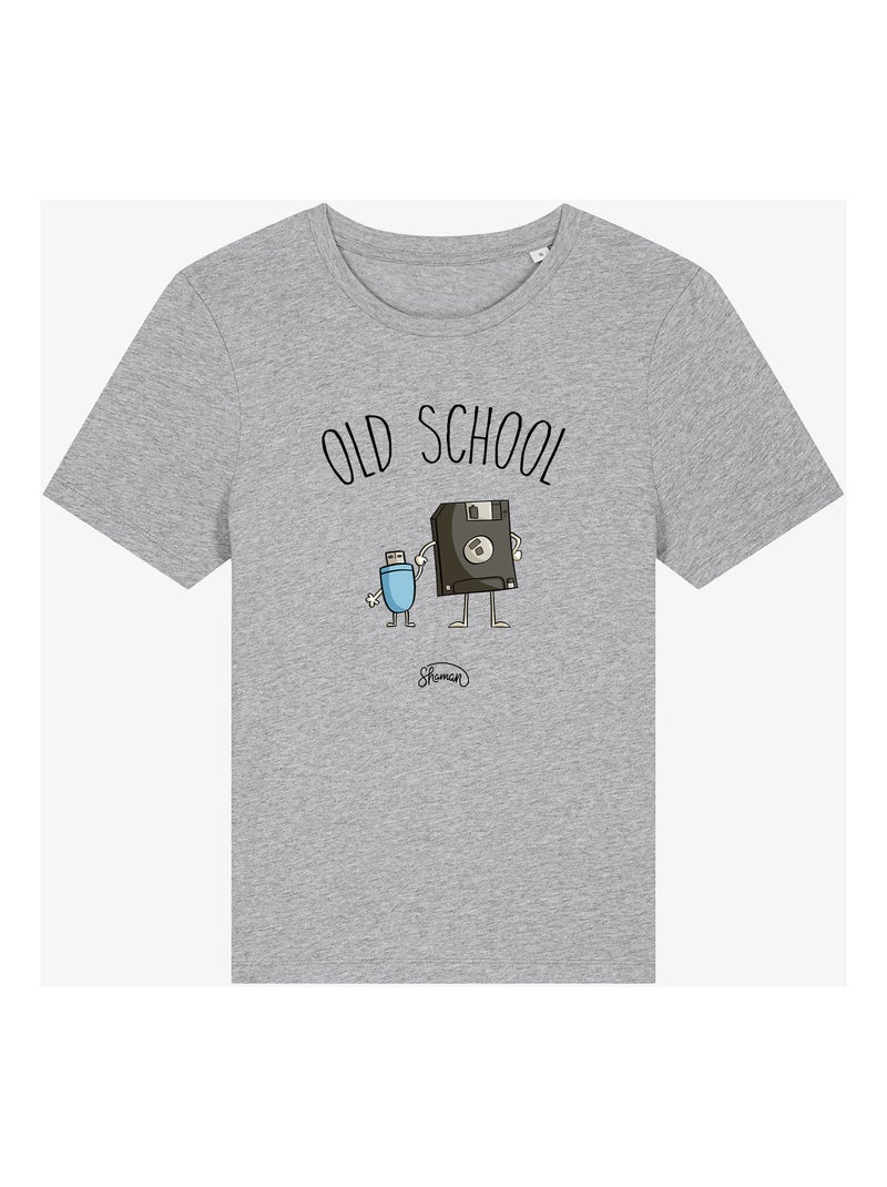 T-shirt Femme - OLD SCHOOL Gris chiné - Kiabi