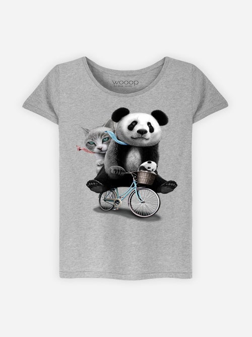 T-shirt Femme - PANDA BICYCLE - Kiabi