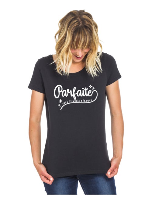 T-shirt Femme - PARFAITE AVEC DE JOLIS DÉFAUTS - Kiabi