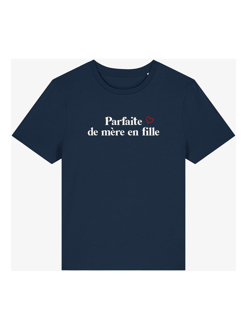 T-shirt Femme - PARFAITE DE MÈRE EN FILLE WAF Bleu marine - Kiabi