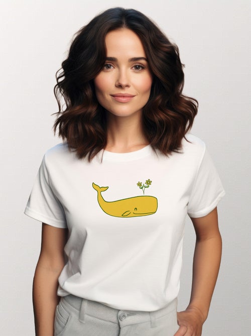 T-shirt Femme - PEACE WHALE - Kiabi