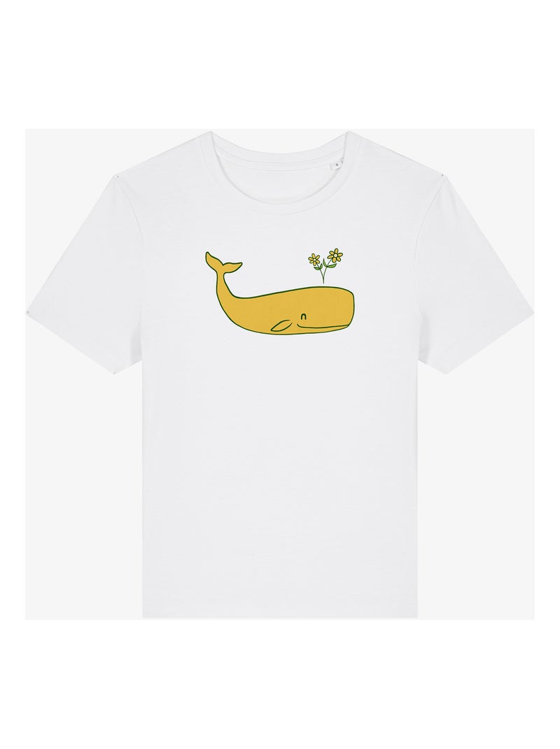 T-shirt Femme - PEACE WHALE Blanc - Kiabi