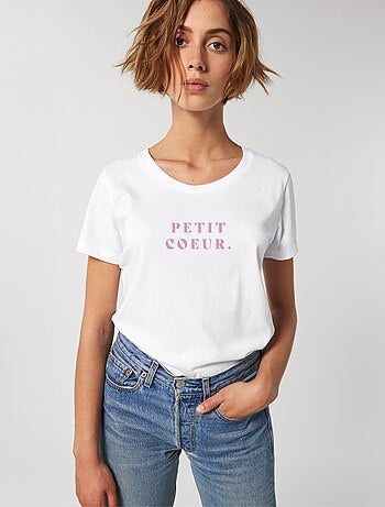 T-shirt Femme - PETIT COEUR ROSE WAF