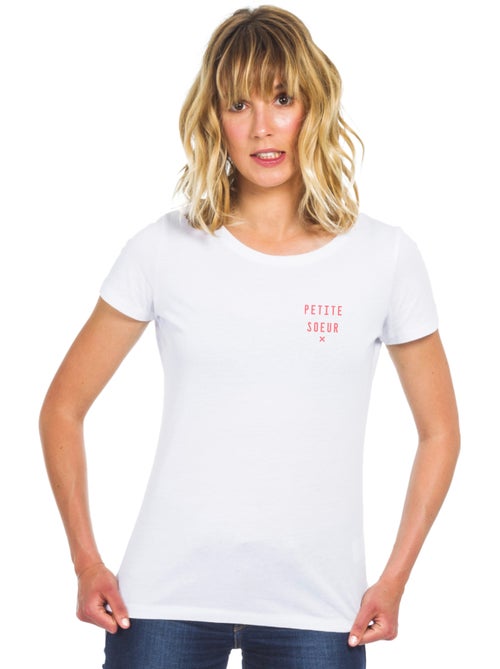 T-shirt Femme - PETITE SŒUR X CŒUR WAF - Kiabi