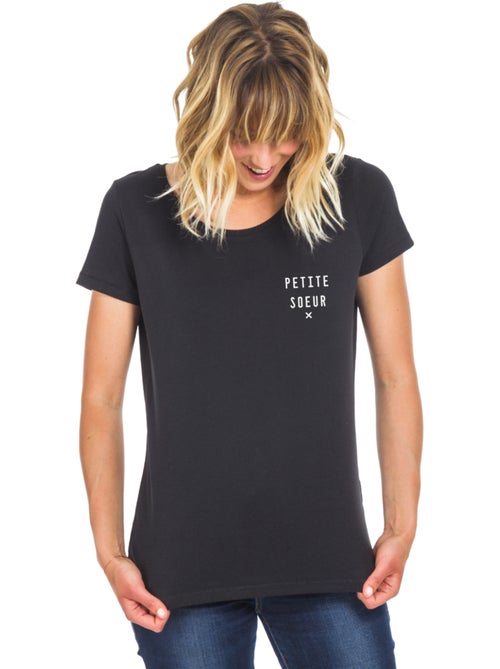 T-shirt Femme - PETITE SŒUR X CŒUR WAF - Kiabi