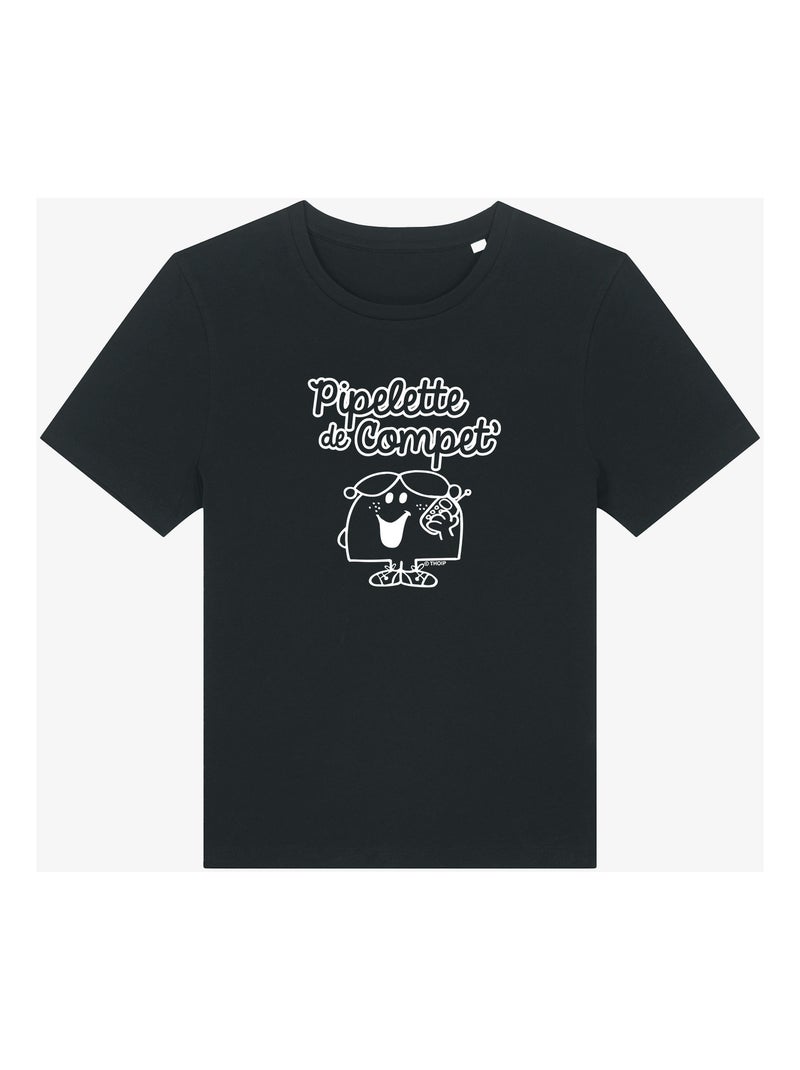 T-shirt Femme - PIPELETTE DE COMPET' Noir - Kiabi
