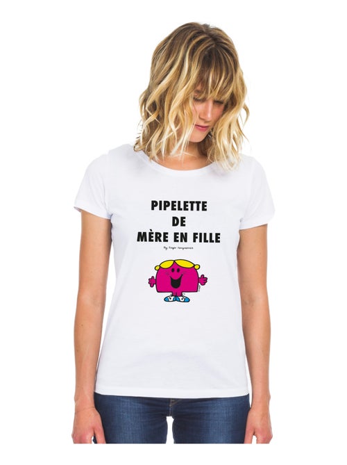 T-shirt Femme - PIPELETTE DE MÈRE EN FILLE 2 - Kiabi