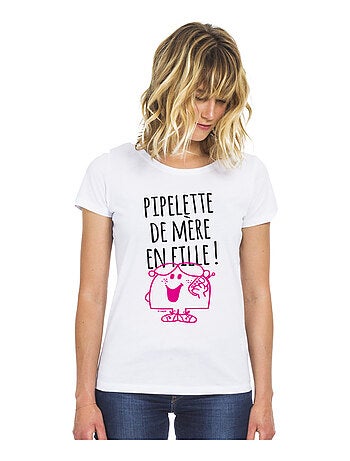 T-shirt Femme - PIPELETTE DE MÈRE EN FILLE