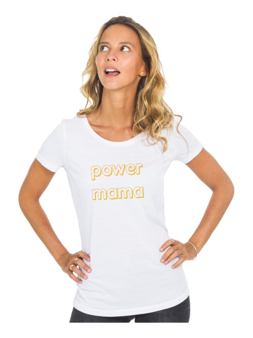 T-shirt Femme - POWER MAMA - Kiabi