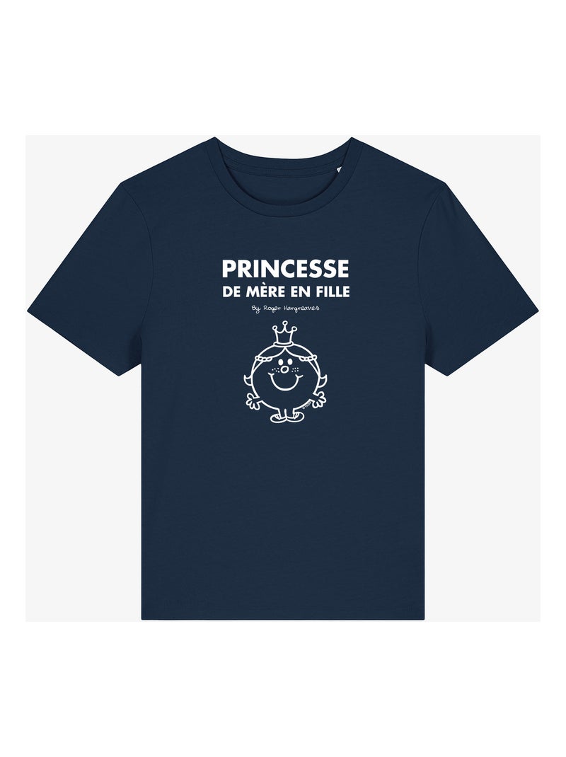 T-shirt Femme - PRINCESSE DE MÈRE EN FILLE Bleu marine - Kiabi