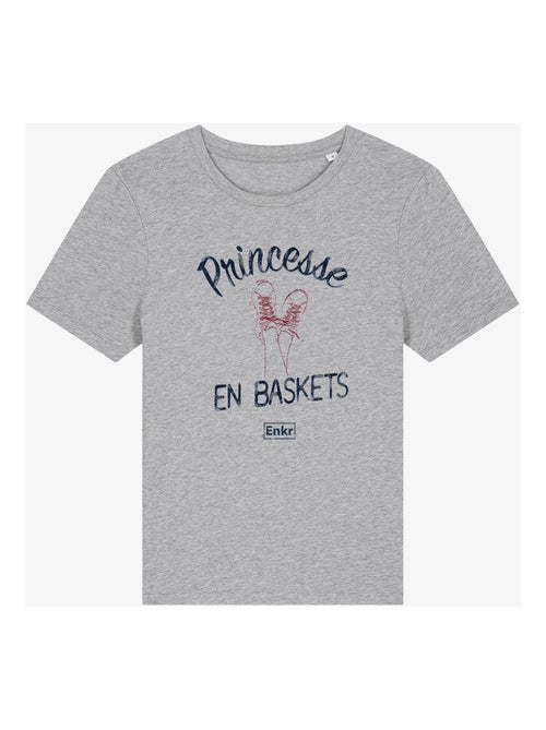 T-shirt Femme - PRINCESSE EN BASKETS - Kiabi