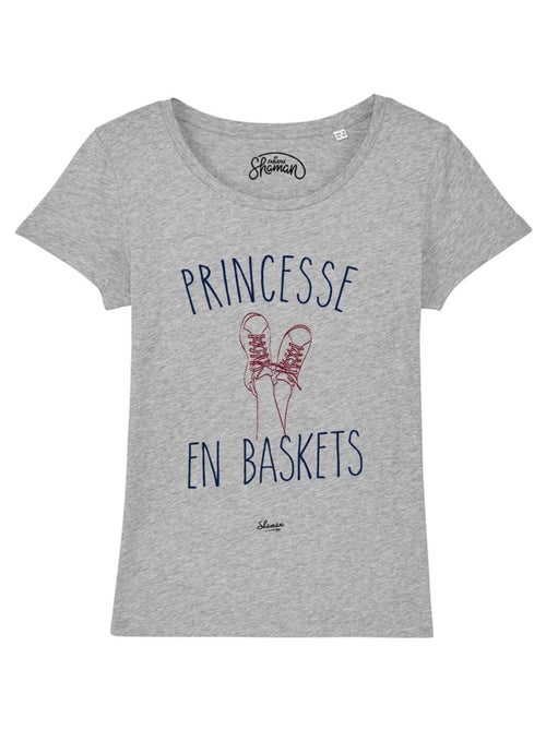 T-shirt Femme - PRINCESSE EN BASKETS - Kiabi