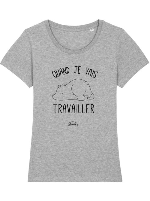 T-shirt Femme - QUAND JE VAIS TRAVAILLER - Kiabi
