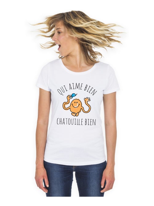 T-shirt Femme - QUI AIME BIEN CHATOUILLE BIEN - Kiabi