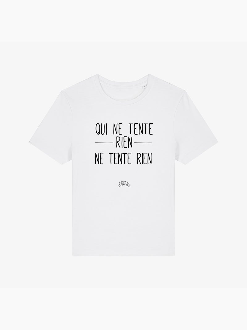 T-shirt Femme - QUI NE TENTE RIEN NE TENTE RIEN Blanc - Kiabi