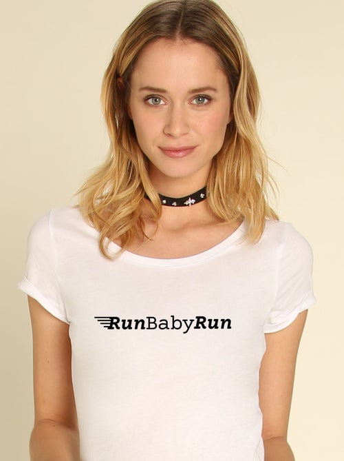 T-shirt Femme - RUN BABY RUN - Kiabi