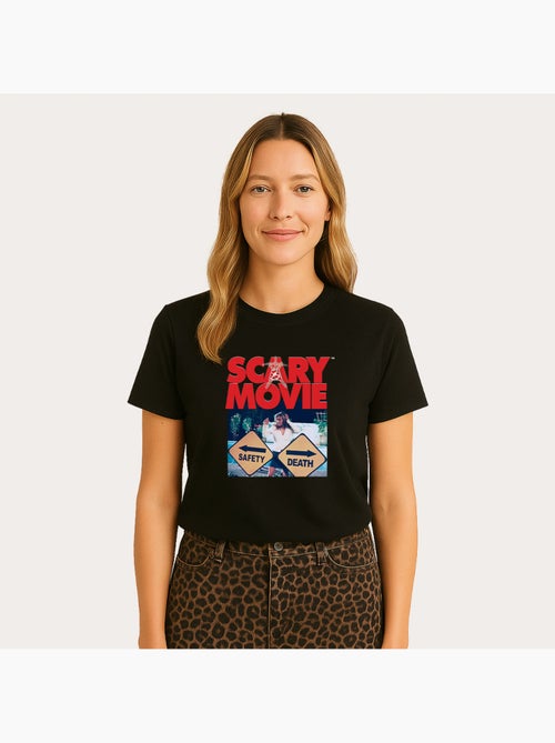 T-shirt Femme - SCARY MOVIE OFFICIAL SAFETY VS DEATH - Kiabi