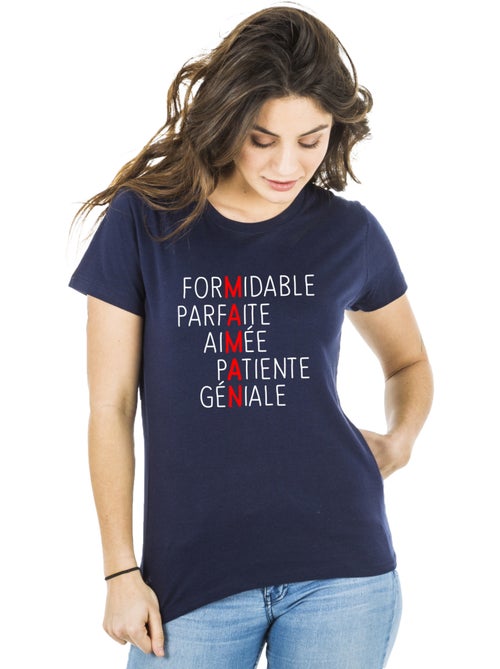 T-shirt Femme - SCRABBLE MAMAN - Kiabi