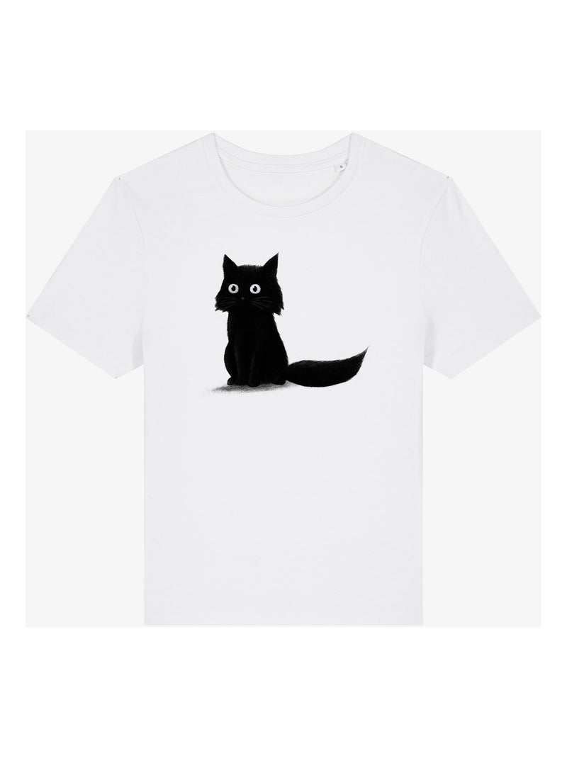 T-shirt Femme - SITTING CAT Blanc - Kiabi
