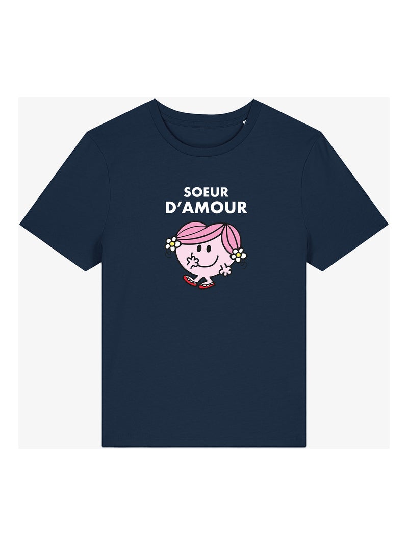 T-shirt Femme - SOEUR D AMOUR Bleu marine - Kiabi