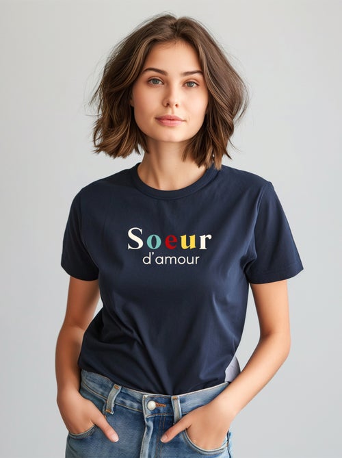 T-shirt Femme - SŒUR D'AMOUR - Kiabi