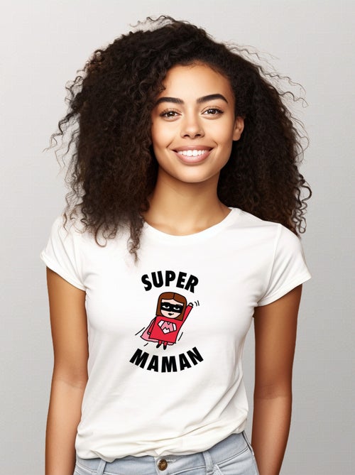 T-shirt Femme - SUPER MAMAN - Kiabi