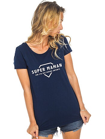 T-shirt Femme - SUPER MAMAN CAR J'AI DES SUPERS ENFANTS 2 WAF