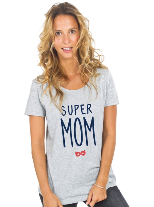 T-shirt Femme - SUPER MOM 2 WAF - Kiabi