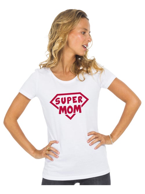 T-shirt Femme - SUPER MOM - Kiabi