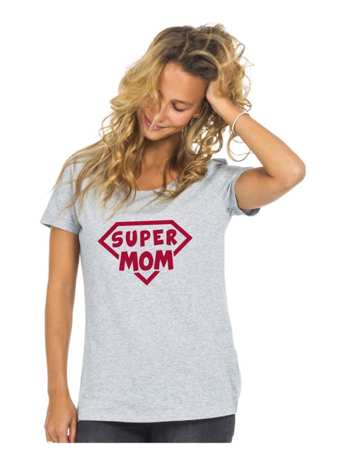T-shirt Femme - SUPER MOM - Kiabi