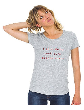 T-shirt Femme - T-shirt Femme - DE LA MEILLEURE GRANDE SŒUR 2 MPT