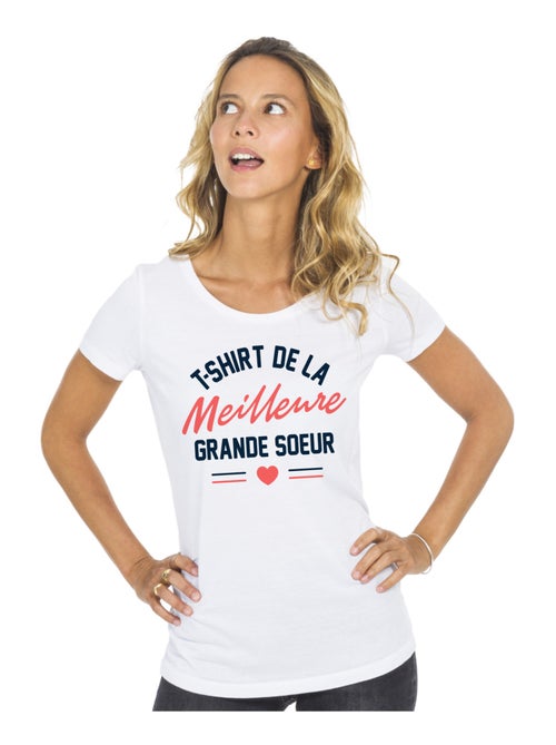 T-shirt Femme - T-shirt Femme - DE LA MEILLEURE GRANDE SŒUR - Kiabi