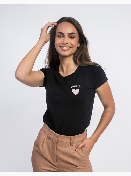 T-shirt Femme - TATA D'AMOUR CŒUR - Kiabi