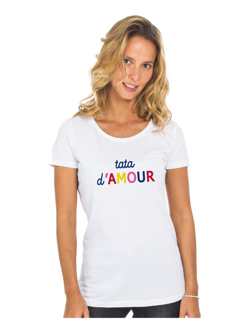 T-shirt Femme - TATA D'AMOUR COLORÉE WAF - Kiabi