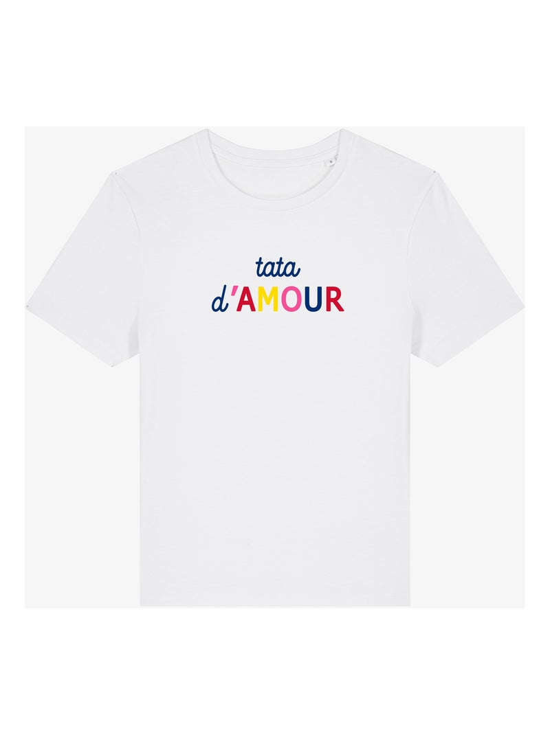 T-shirt Femme - TATA D'AMOUR COLORÉE WAF Blanc - Kiabi