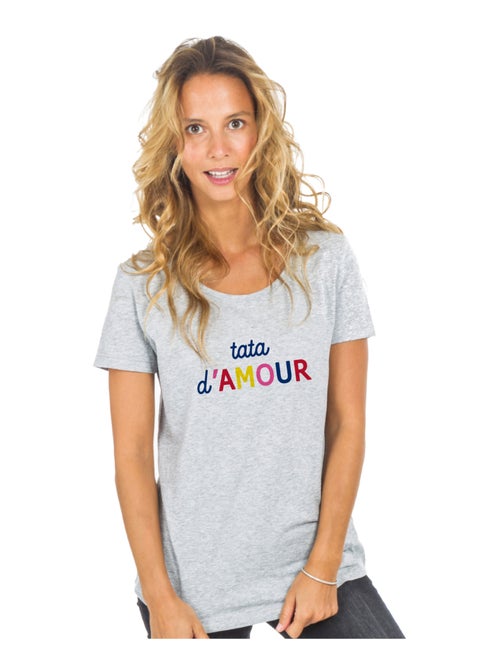 T-shirt Femme - TATA D'AMOUR COLORÉE WAF - Kiabi