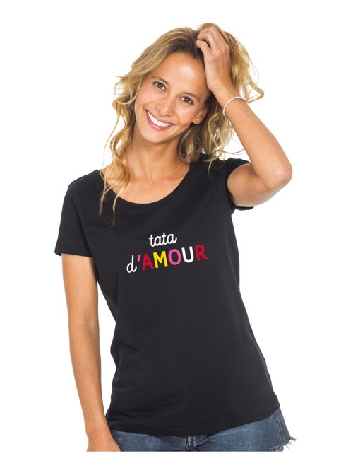 T-shirt Femme - TATA D'AMOUR COLORÉE WAF - Kiabi