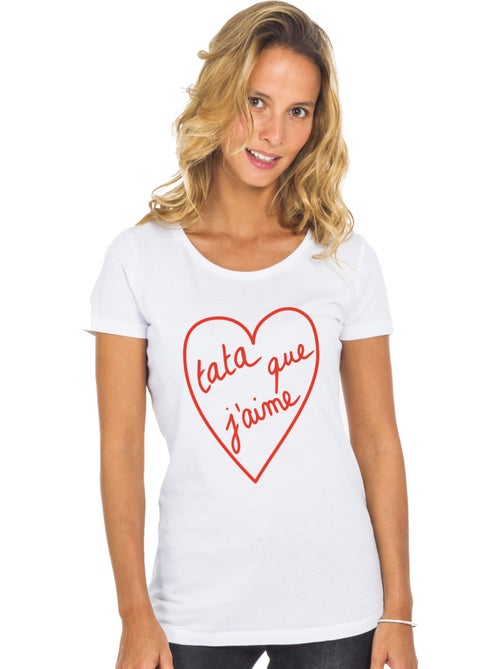 T-shirt Femme - TATA QUE J'AIME 2 WAF - Kiabi