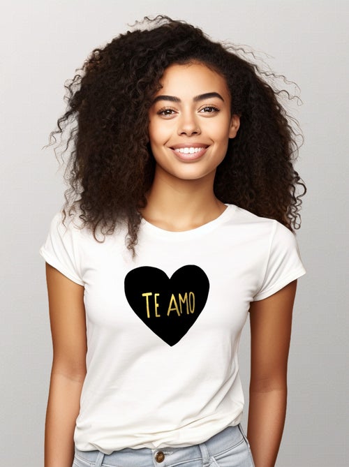 T-shirt Femme - TE AMO - Kiabi
