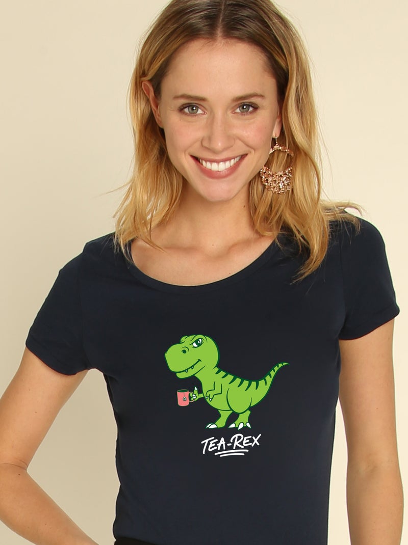 T-shirt Femme - TEA REX Bleu marine - Kiabi