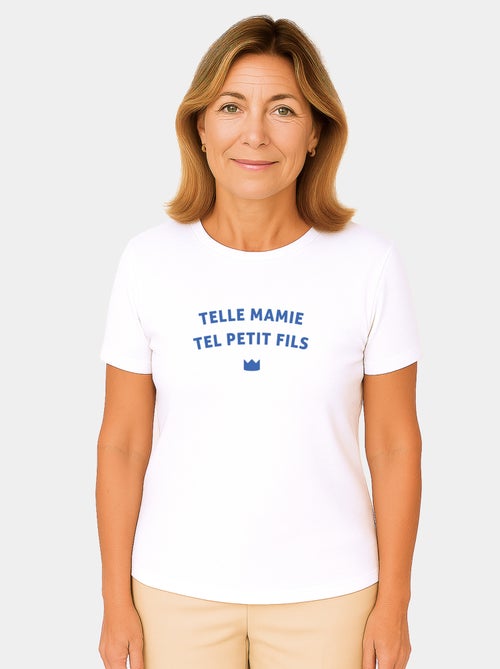 T-shirt Femme - TELLE MAMIE TEL PETIT-FILS WAF - Kiabi