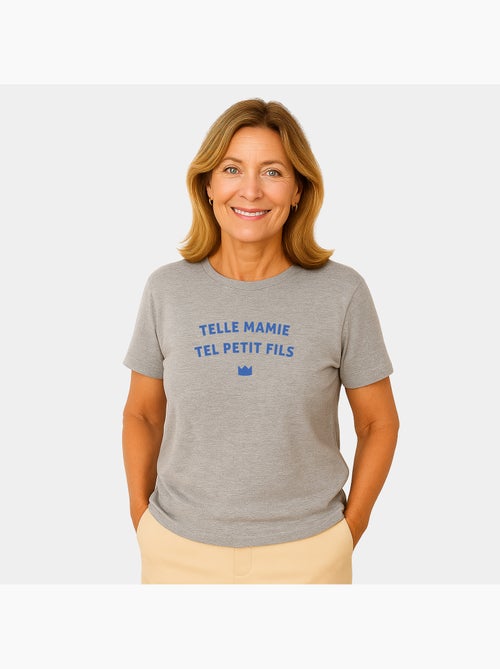 T-shirt Femme - TELLE MAMIE TEL PETIT-FILS WAF - Kiabi