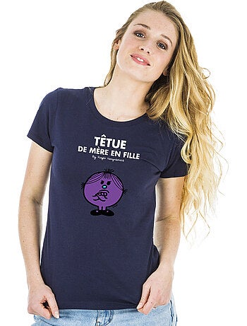 T-shirt Femme - TÊTUE DE MÈRE EN FILLE