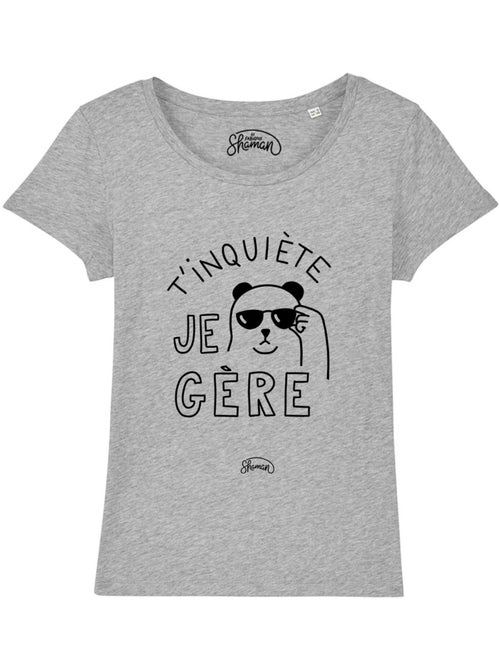 T-shirt Femme - T'INQUIETE JE GERE - Kiabi