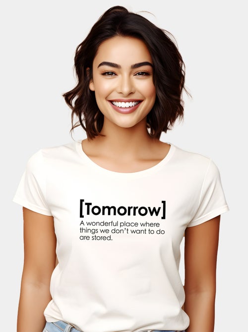 T-shirt Femme - TOMOROW DEFINITION - Kiabi