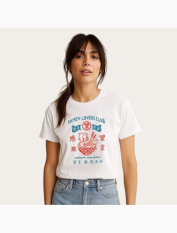 T-shirt femme - torc ramen lovers club blue red