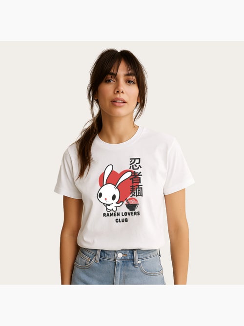 T-shirt Femme - TORC RAMEN LOVERS CLUB BUNNY - Kiabi